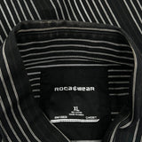 Rocawear Striped Shirt - XL Black Cotton