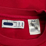 Fila Sweatshirt - XL Red Cotton Blend