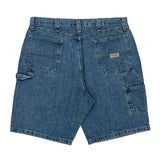 Carpenter Wrangler Denim Shorts - 37W 10L Blue Cotton