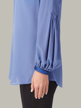 ZINNIA | Cavalier-Sleeves Silk Blouse