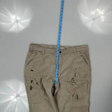 Carhartt Cargo Trousers - 40W 30L Khaki Cotton Blend