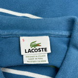 Lacoste Striped Polo Shirt - Large Green Cotton