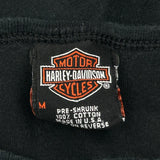 Harley Davidson Studded Top - Medium Black Cotton