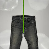 Levis 501 Slim Jeans - 32W 31L Grey Cotton