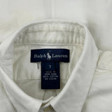 Age 6 Ralph Lauren Shirt - Small Cream Cotton