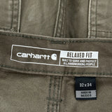 Carhartt Double Knee Carpenter Trousers - 32W 34L Brown Cotton