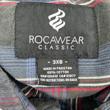 Rocawear Checked Short Sleeve Shirt - 3XL Red Cotton