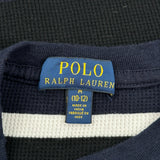 Age 10-12 Polo By Ralph Lauren Striped Sweater - Medium Navy Cotton