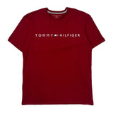 Tommy Hilfiger T-Shirt - XL Red Cotton