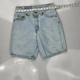 Levis Denim Shorts - 28W UK 10 Light Wash Cotton