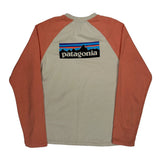 Patagonia Graphic Long Sleeve T-Shirt - Large Beige Cotton