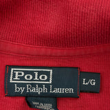 Polo By Ralph Lauren 1/4 Zip - Large Red Cotton