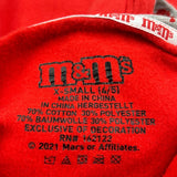 Age 4-5 M&M Cartoon Hoodie - XS Red Cotton Blend