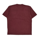 Loose Fit Carhartt T-Shirt - Large Burgundy Cotton