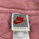 Nike Graphic T-Shirt - Large Pink Cotton