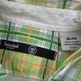 Timberland Checked Short Sleeve Shirt - XL Green Cotton