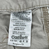 Carhartt Carpenter Trousers - 40W 30L Beige Cotton