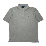 Tommy Hilfiger Polo Shirt - Large Grey Cotton