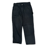 Dungaree Fit Carhartt Carpenter Trousers - 32W 30L Black Cotton