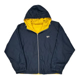 Reebok Reversible Windbreaker - Large Navy Nylon