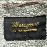 Wrangler Sherpa Lined Cord Jacket - Large Brown Corduroy