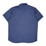 The North Face Checked Short Sleeve Shirt - XL Blue Polyester