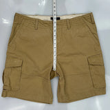 Tommy Hilfiger Cargo Shorts - 37W 10L Khaki Cotton