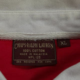 Chaps Ralph Lauren Rugby Shirt - XL Red Cotton