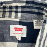 Levis Checked Flannel Shirt - Medium Black & White Cotton