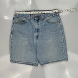 Levis Denim Shorts - 32W 10L Light Wash Cotton