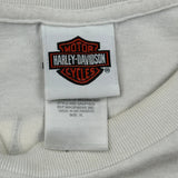 Harley Davidson Graphic Long Sleeve T-Shirt - XL White Cotton