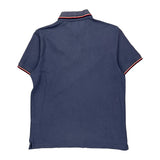 Tommy Hilfiger Striped Polo Shirt - Medium Blue Cotton