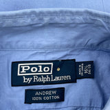 Polo By Ralph Lauren Shirt - Large Blue Cotton