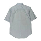 Vintage Armani Short Sleeve Shirt - Medium Blue Cotton