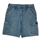 Wrangler Cargo Denim Shorts - 33W 9L Blue Cotton