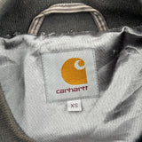 Vintage Carhartt Striped Bomber Jacket - XS Brown Cotton