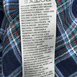 Levis Checked Flannel Shirt - Medium Blue Cotton