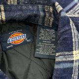 Dickies Checked Jacket - XL Blue Cotton Blend