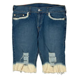 True Religion Denim Shorts - 38W 10L Acid Wash Cotton