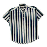 Chaps Ralph Lauren Striped Short Sleeve Shirt - Large Multicoloured Cotton