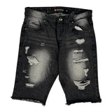 Hip Hop Southpole Denim Shorts - 32W 13L Black Cotton