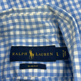 Ralph Lauren Slim Fit Shirt - Large Blue Cotton