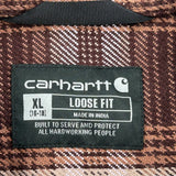 Carhartt Checked Flannel Shirt - XL Brown Cotton