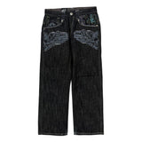 Delf Graphic Jeans - 30W 30L Black Cotton