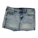 True Religion Mini Denim Shorts - 29W UK 10 Light Wash Denim