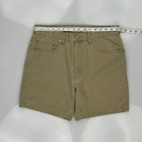 Levis Denim Shorts - 32W 6L Khaki Cotton