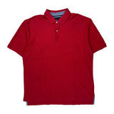Tommy Hilfiger Polo Shirt - XL Red Cotton