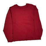Nike Long Sleeve T-Shirt - 2XL Red Cotton