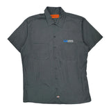 Dickies Short Sleeve Shirt - Large Gray Polyester Blend