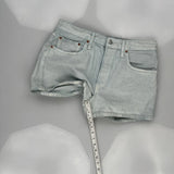 Levis Denim Shorts - 32W UK 12 Light Wash Denim